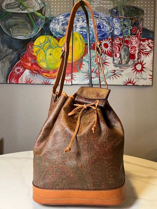 Etro Handbags - Etro Paisley Bucket Bag + Key Case